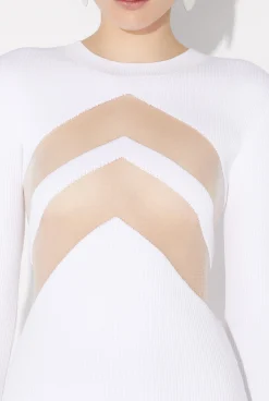 The White Dress with Chevrons